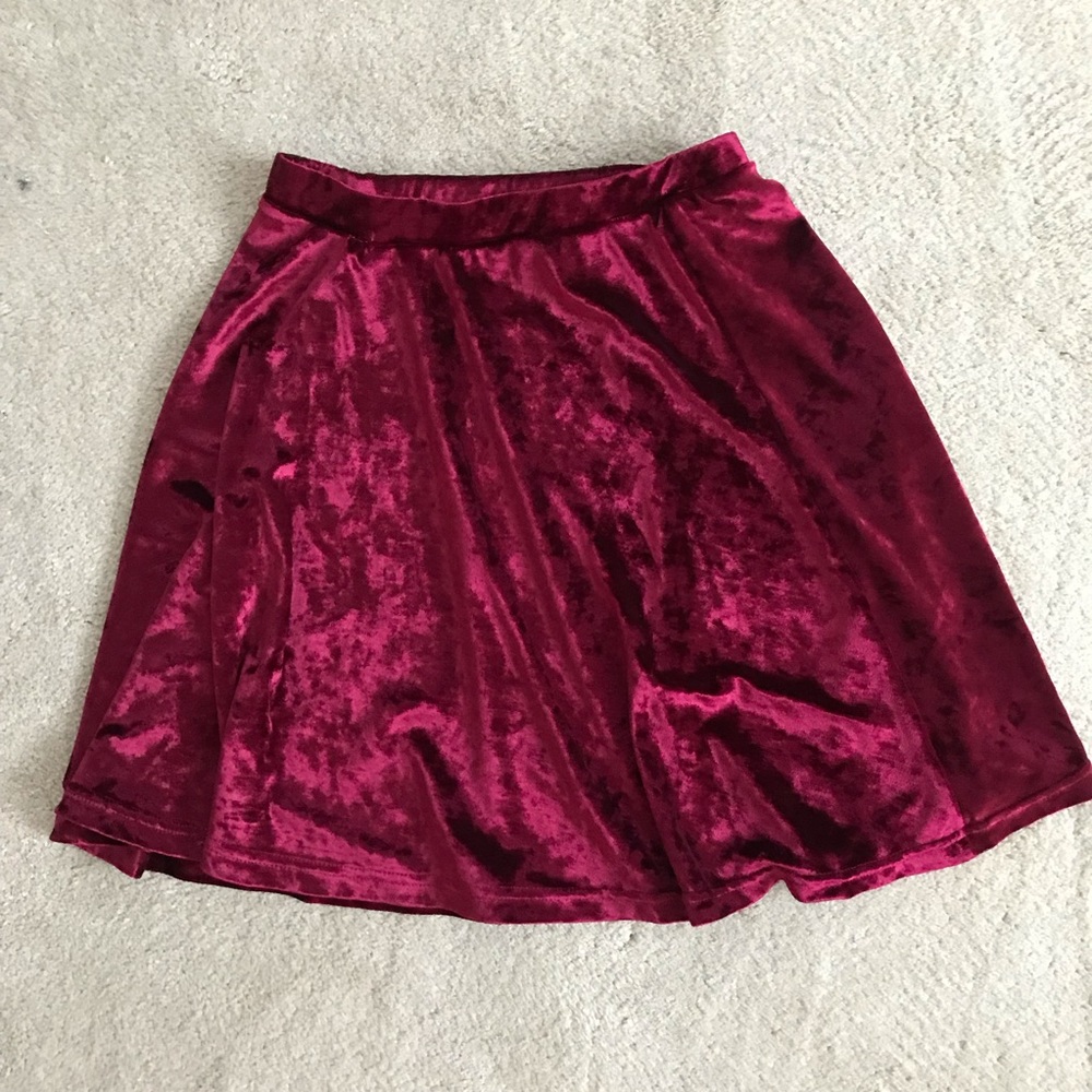 Red Velvet Skate Skirt